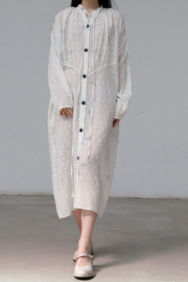 MUTEDANCE embroidered cardigan dress MD-MD22SS26-HUARAN flower dyeing